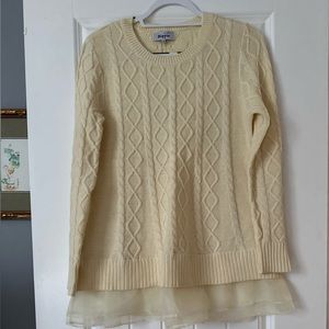 Cotton cable knit sweater